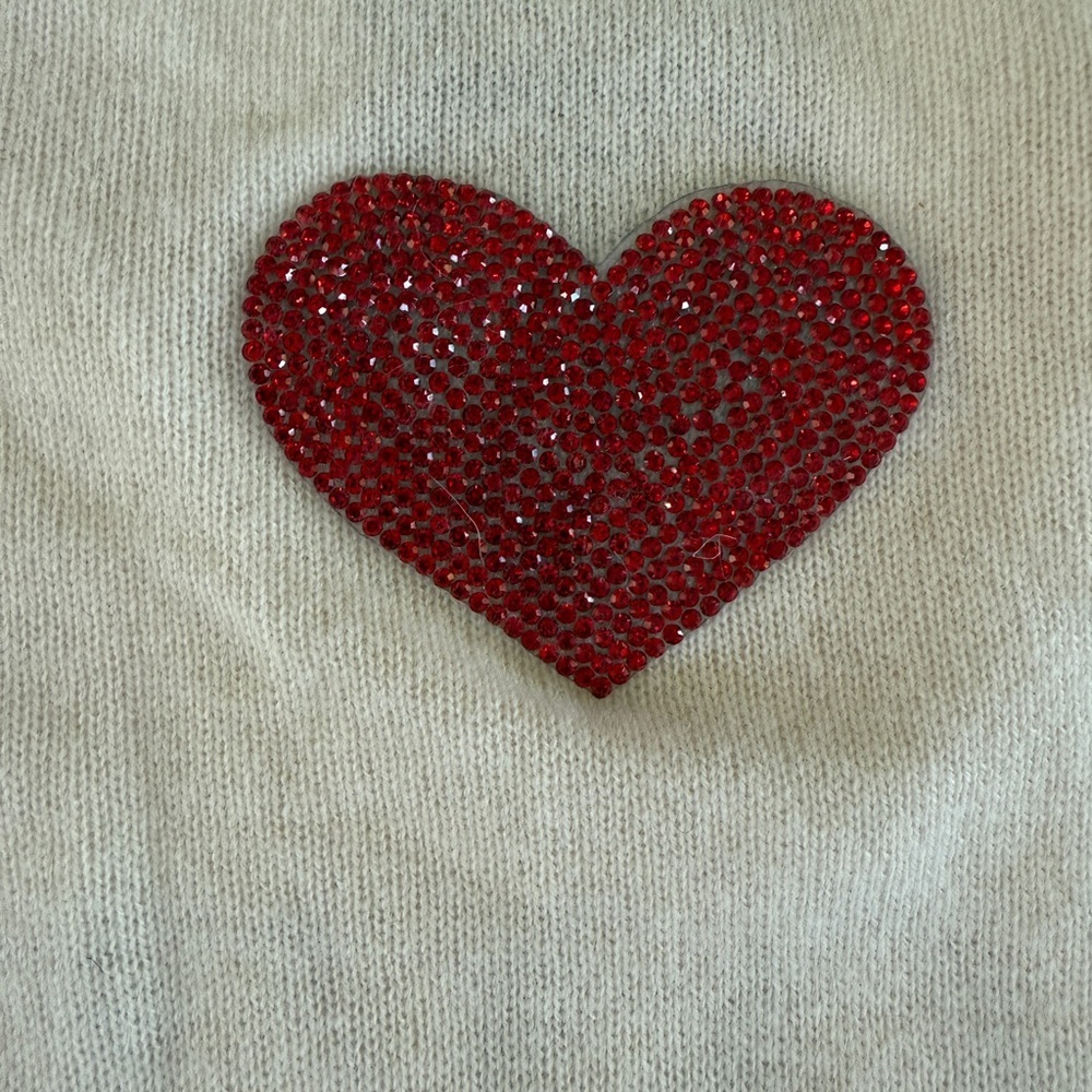 Le Superbe “LOVE” Wool & Cashmere Short-Sleeve Sweater – Size Medium - Picture 7 of 7